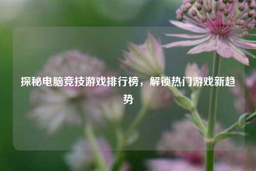 探秘电脑竞技游戏排行榜，解锁热门游戏新趋势