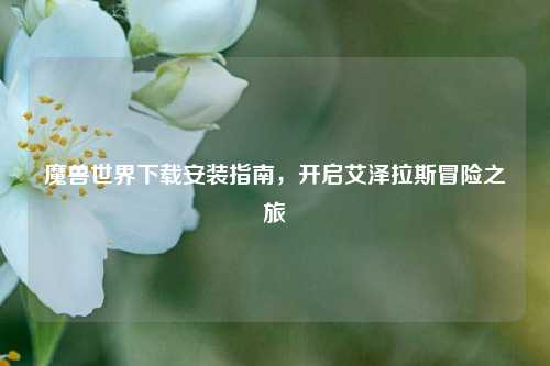 魔兽世界下载安装指南，开启艾泽拉斯冒险之旅