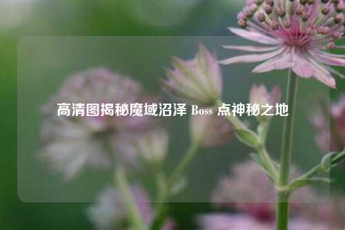 高清图揭秘魔域沼泽 Boss 点神秘之地