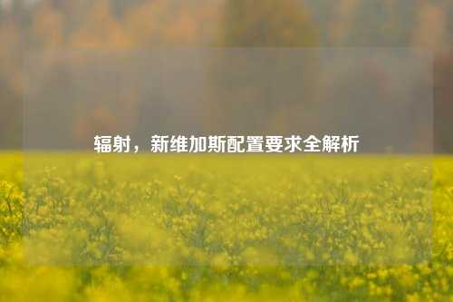 辐射，新维加斯配置要求全解析