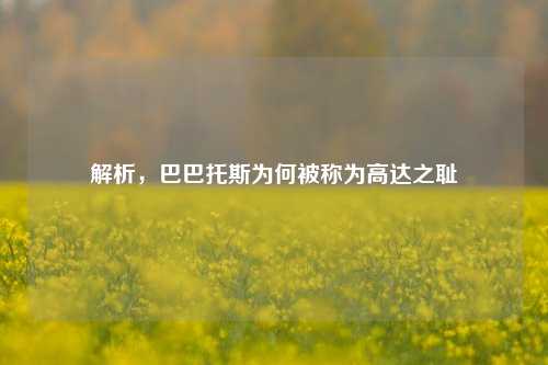 解析，巴巴托斯为何被称为高达之耻